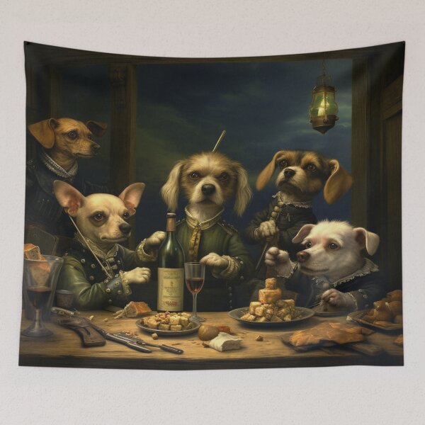 Item preview, dogs drunk surrealisme designed and sold by Oliviasharone.