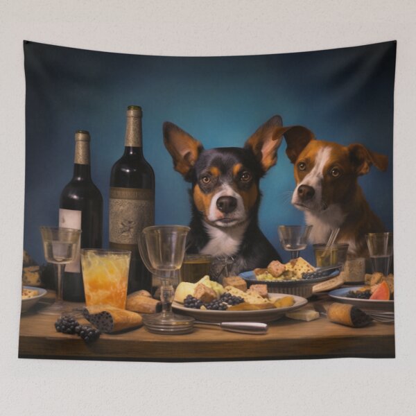 Item preview, Poster dogs drunk surrealisme designed and sold by Oliviasharone.