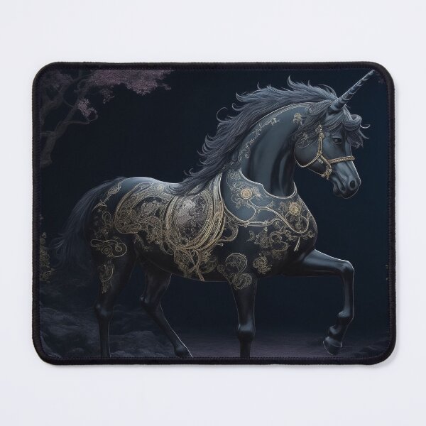 Item preview, Black and Gold Unicorn designed and sold by RaidarPro.