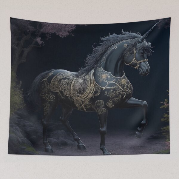 Item preview, Black and Gold Unicorn designed and sold by RaidarPro.