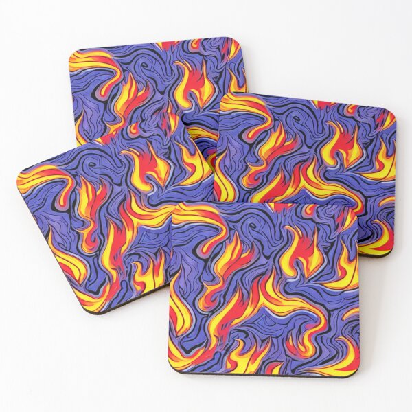 Item preview, Abstract Flame Pattern on Blue designed and sold by calibrit.