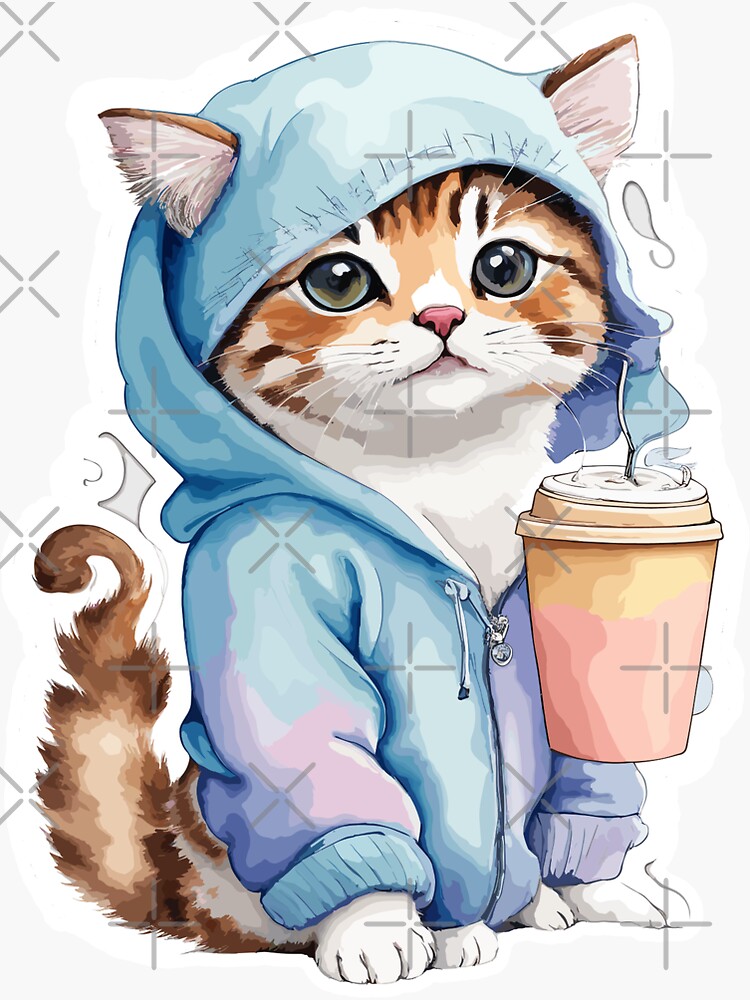 Cute Kawaii Cat popular Hoodie - Kawaii Cat - Cat Hoodie - Kawaii Hoodie - Cats - Kawaii - Hoodie