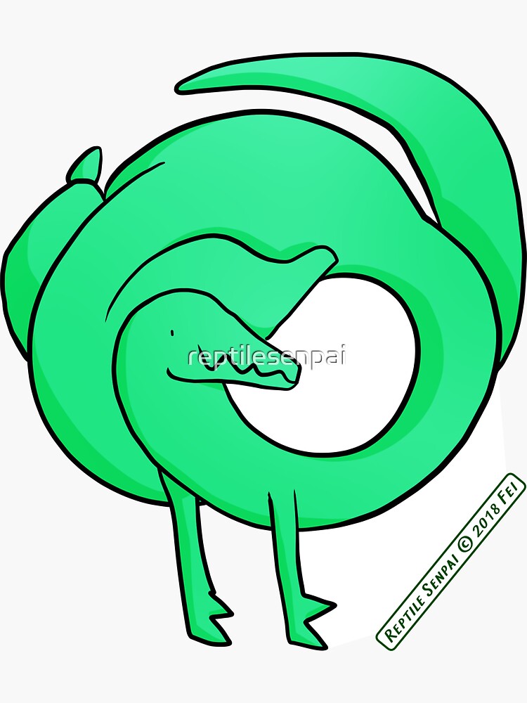 Thumbnail 3 of 3, Sticker, Reptile Senpai S02E01 designed and sold by reptilesenpai.