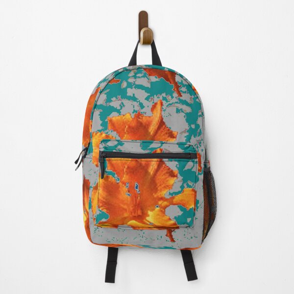 Item preview, ABSTRACT ORANGE LILY FLOWERS GARDEN GREY-GREEN ART designed and sold by sharlesart.