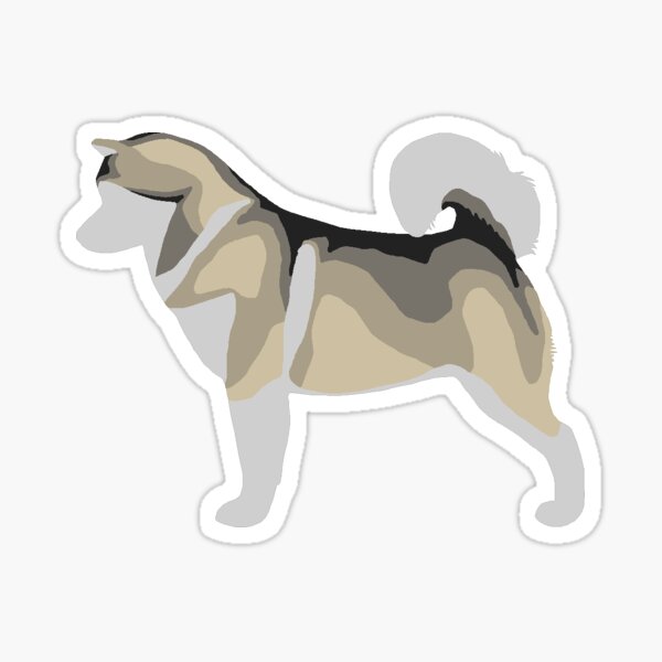 Alaskan Malamute (Grey and White) Sticker