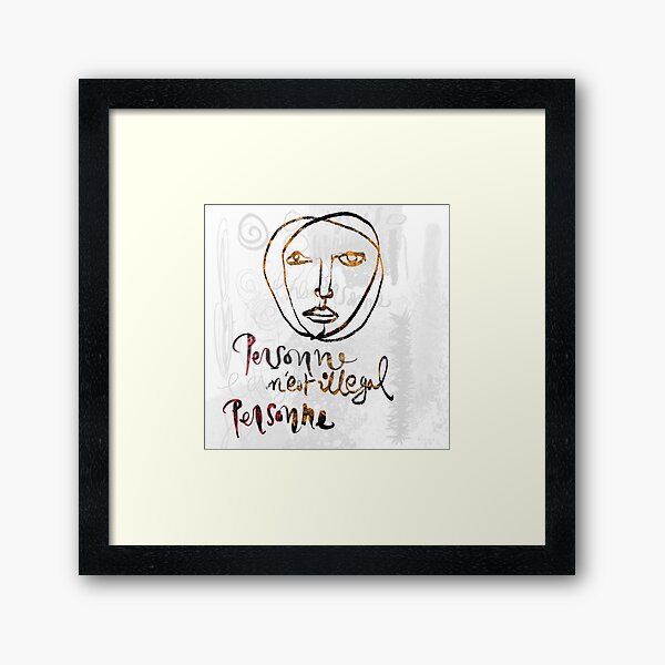 no one is illegal — no one Framed Art Print