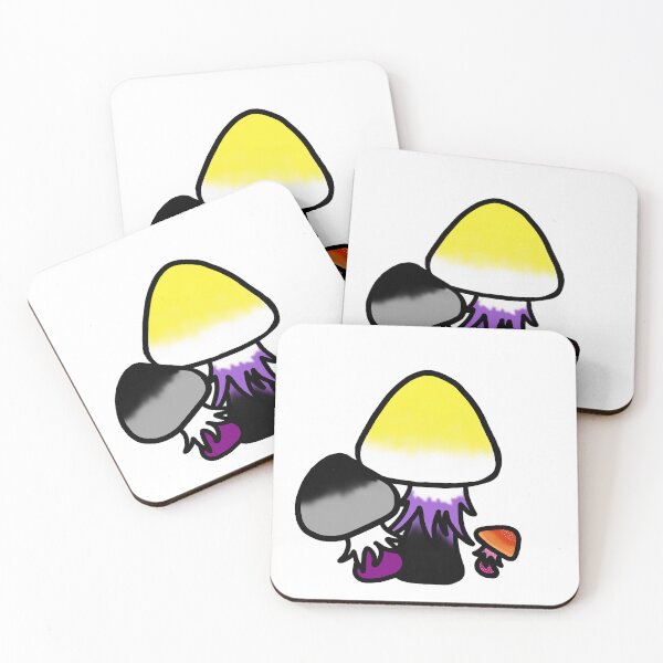 Item preview, Ace, Nonbinary, Lesbian Mushrooms designed and sold by ValentineFlames.