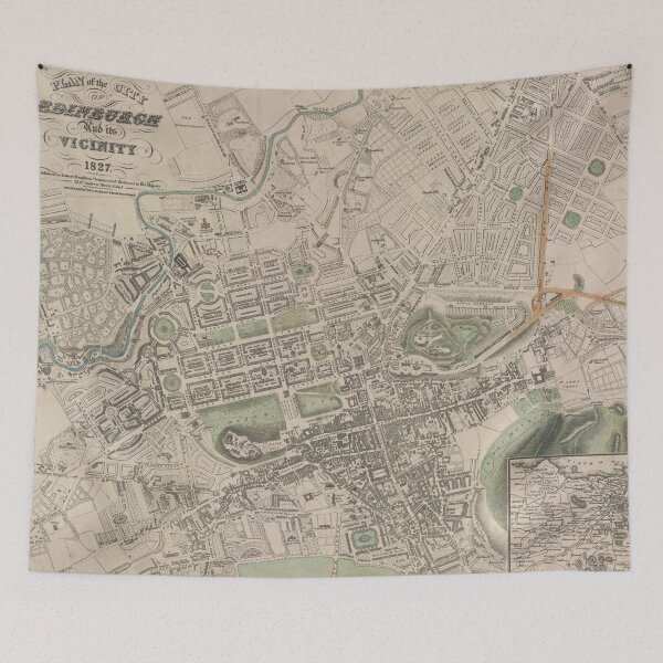Item preview, Vintage Edinburgh Scotland Map (1827) designed and sold by BravuraMedia.