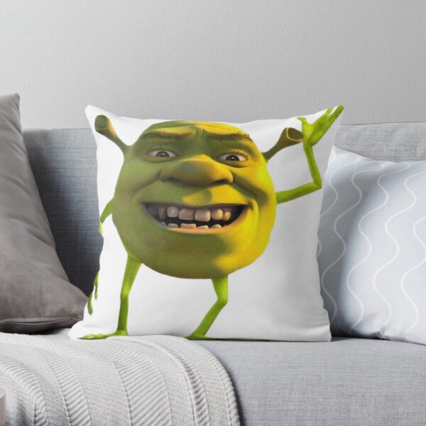 Shrek Face Meme Throw Pillow, Shrek Movie Pillow Cases Gifts Unisex Adults