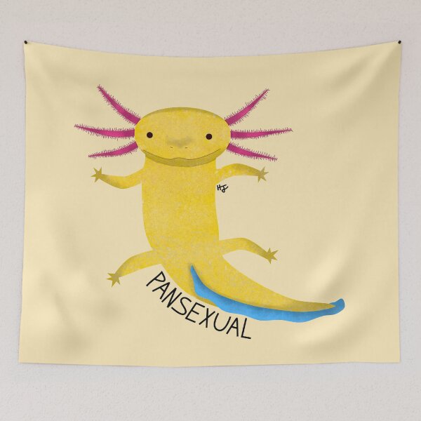 Item preview, Pansexual Pride Flag Axolotl designed and sold by HopelessHazard.