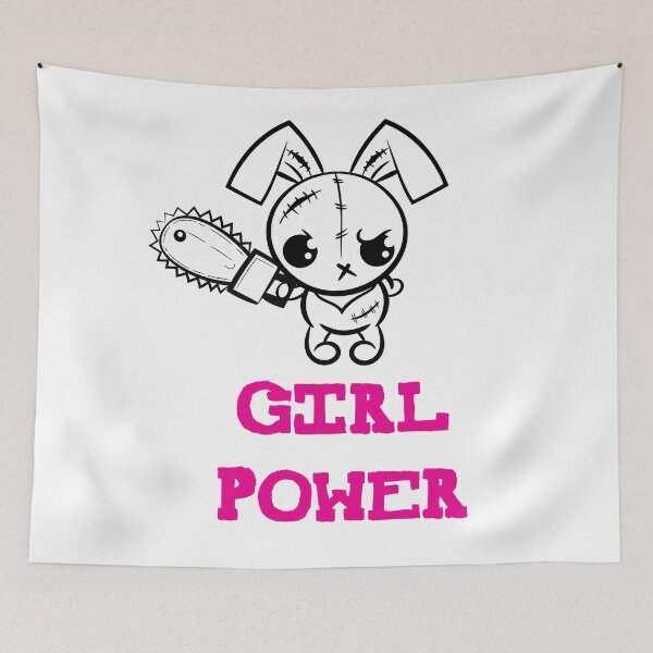 Item preview, Girl Power Cute Dibujos animados Grumpy Voodoo Bunny designed and sold by ProjectX23.