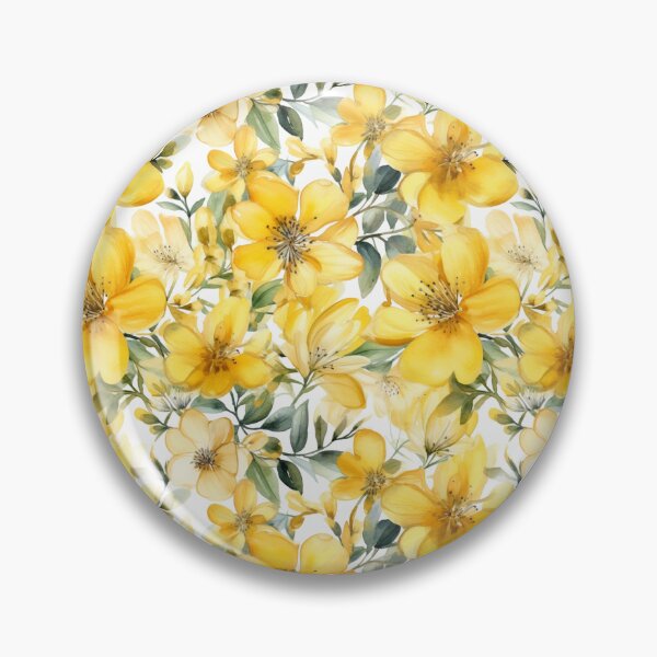 Item preview, Watercolour Yellow floral pattern  designed and sold by florallover444.