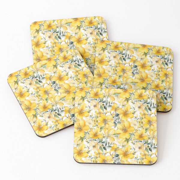 Item preview, Watercolour Yellow floral pattern  designed and sold by florallover444.