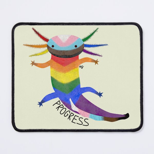 Item preview, Progress Pride Flag Axolotl designed and sold by HopelessHazard.