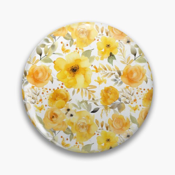 Item preview, Watercolour Yellow floral pattern  designed and sold by florallover444.