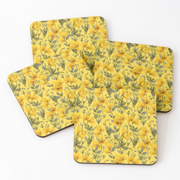 Item preview, Yellow floral pattern  designed and sold by florallover444.