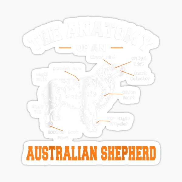 Aperçu de l'œuvre L'anatomie d'un t-shirt australien Aussie Dog Shirt créée et vendue par Kauan79.