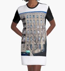 Street, City, Buildings, Photo, Day, Trees, New York, Manhattan Graphic T-Shirt Dress