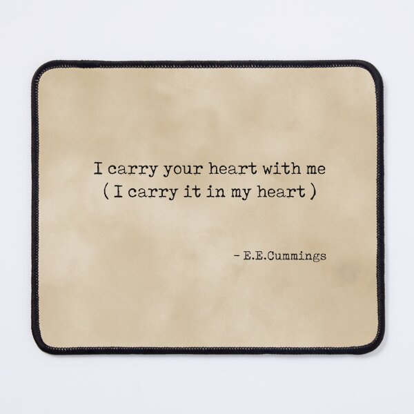 Item preview, I carry your heart with me - E E Cummings Poem - Literature - Typewriter Print on Antique Paper designed and sold by Studio Grafiikka.