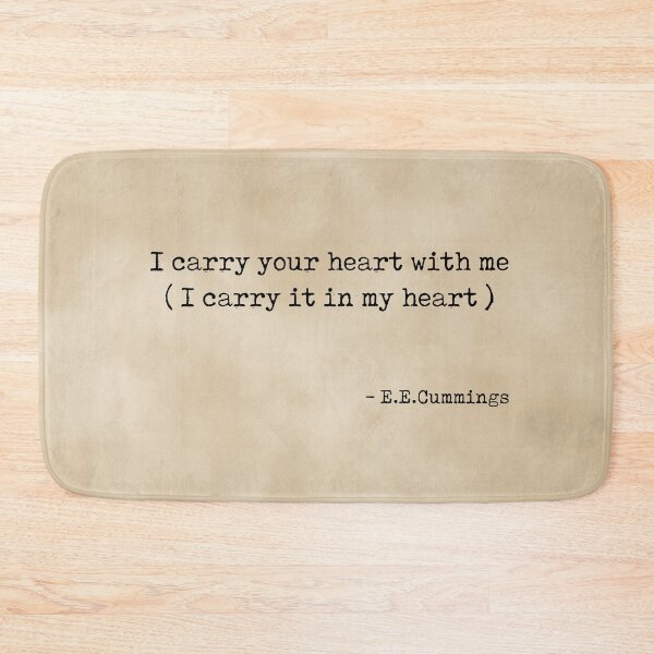 Item preview, I carry your heart with me - E E Cummings Poem - Literature - Typewriter Print on Antique Paper designed and sold by Studio Grafiikka.