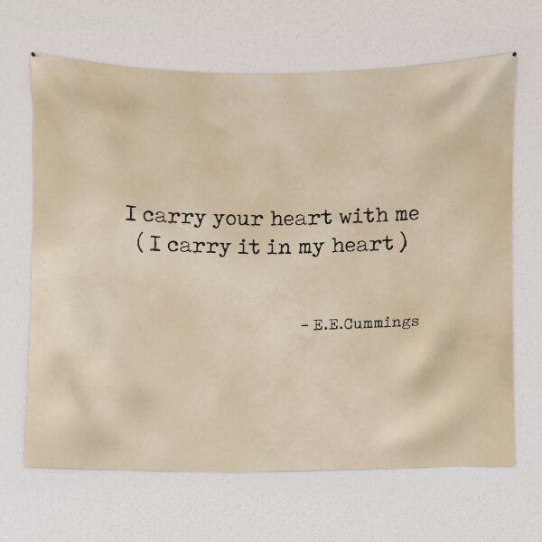Item preview, I carry your heart with me - E E Cummings Poem - Literature - Typewriter Print on Antique Paper designed and sold by Studio Grafiikka.