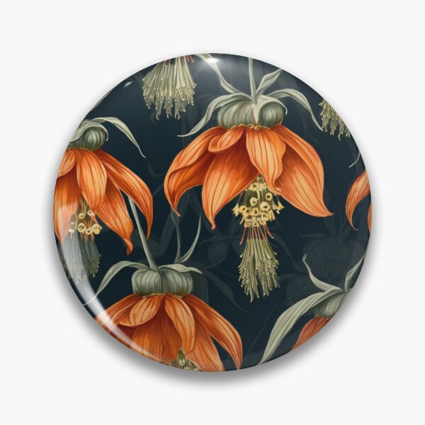 Artikelvorschau, Cheery Vintage Orange floral pattern entworfen und verkauft von florallover444.