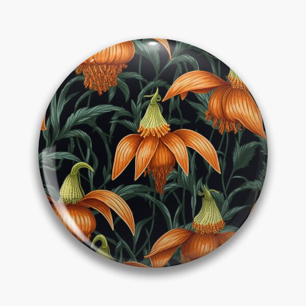 Artikelvorschau, Cheery Vintage Orange floral pattern entworfen und verkauft von florallover444.