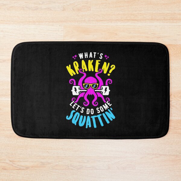 Item preview, What's Kraken? Let's Do Some Squattin' Retro Neon Synthwave 80s 90s designed and sold by Brogress Project.