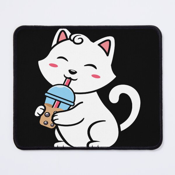 Item preview, Kawaii Cat Drinking Bubble Tea designed and sold by BetOova.