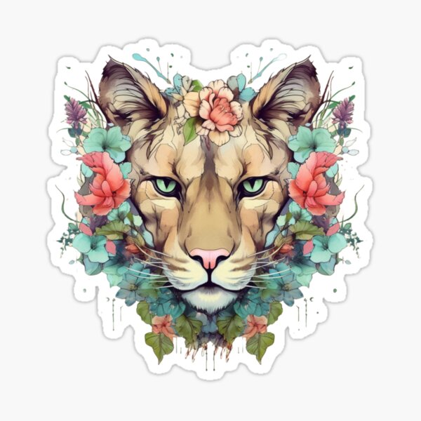 FLOWER STICKER – LOVE & LION