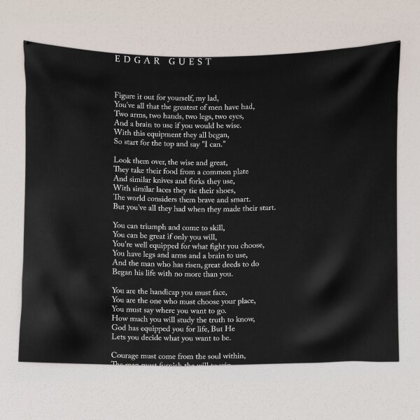 Artikelvorschau, Equipment - Edgar Guest Poem - Literature - Typewriter Print 2 - Black entworfen und verkauft von Studio Grafiikka.