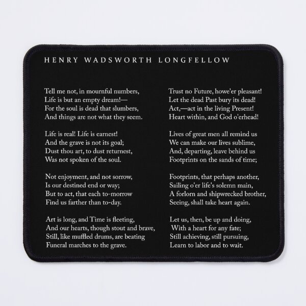 Item preview, A Psalm Of Life - Henry Wadsworth Longfellow Poem - Literature - Typewriter Print 1 - Black designed and sold by Studio Grafiikka.