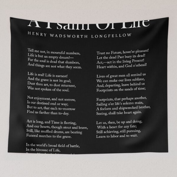 Item preview, A Psalm Of Life - Henry Wadsworth Longfellow Poem - Literature - Typewriter Print 1 - Black designed and sold by Studio Grafiikka.