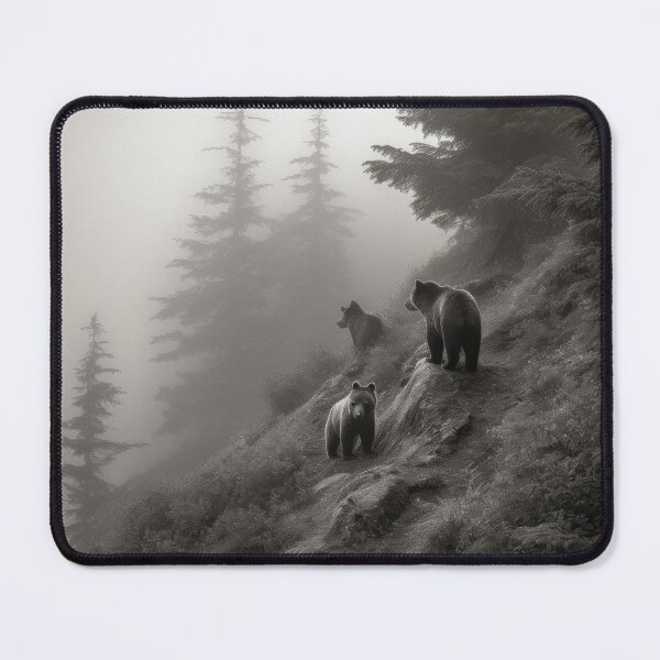 Item preview, Momma and Cubs on Misty Mountain-side designed and sold by Rainy-MTN.
