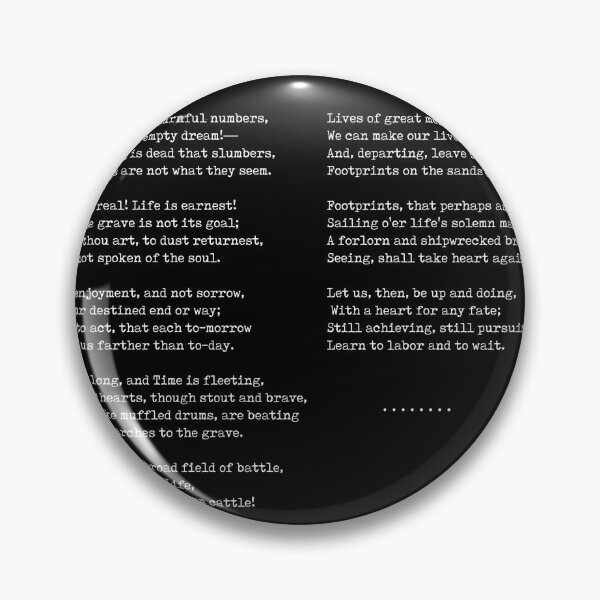 Item preview, A Psalm Of Life - Henry Wadsworth Longfellow Poem - Literature - Typewriter Print 2 - Black designed and sold by Studio Grafiikka.