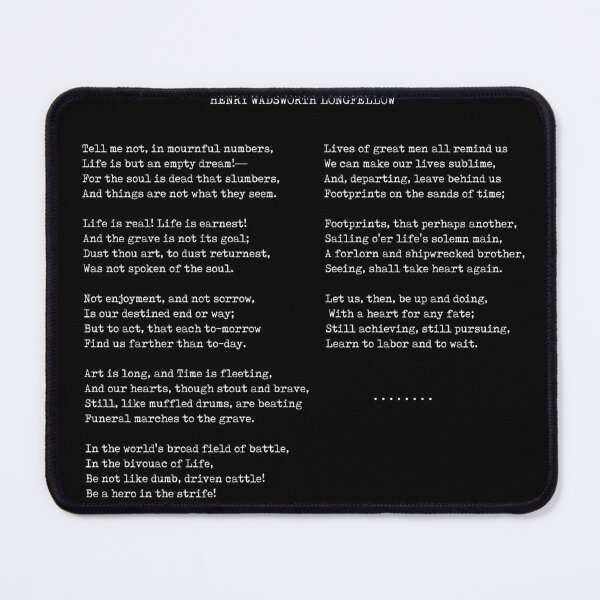 Item preview, A Psalm Of Life - Henry Wadsworth Longfellow Poem - Literature - Typewriter Print 2 - Black designed and sold by Studio Grafiikka.