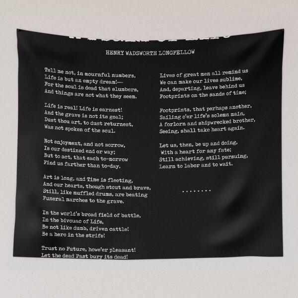 Item preview, A Psalm Of Life - Henry Wadsworth Longfellow Poem - Literature - Typewriter Print 2 - Black designed and sold by Studio Grafiikka.