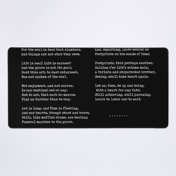 Item preview, A Psalm Of Life - Henry Wadsworth Longfellow Poem - Literature - Typewriter Print 2 - Black designed and sold by Studio Grafiikka.