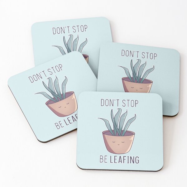 Item preview, Don't Stop Be Leafing / Blue Green Plant designed and sold by DreamiCloud.
