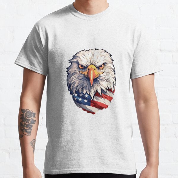 Xysaqa Men's Patriotic Eagles T-Shirt American Flag Tshirt Cool