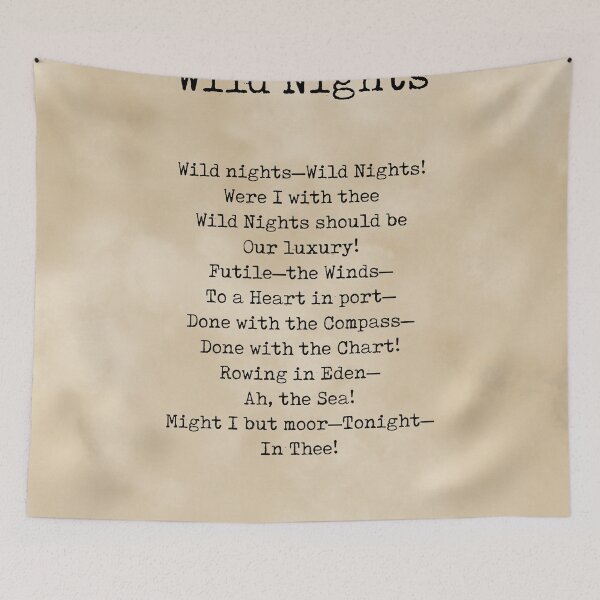 Artikelvorschau, Wild Nights - Emily Dickinson Poem - Literature - Typewriter Print on Old Paper entworfen und verkauft von Studio Grafiikka.