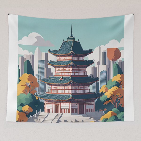 Item preview, Gyeongbokgung Palace designed and sold by fleurdesignart.