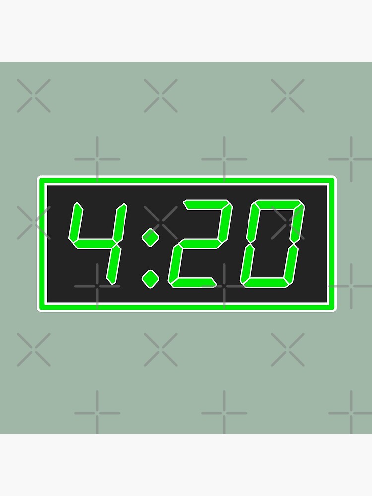 "420 pm / 420 pm" Clock by CORZ Redbubble