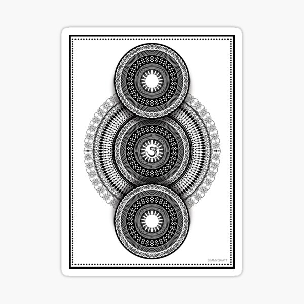 Om Mandala - By SimmyGhatt Sticker