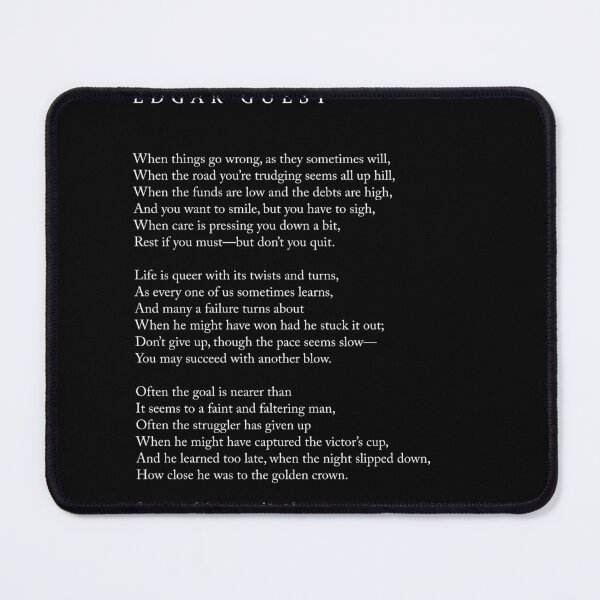 Item preview, Keep Going - Edgar Guest Poem - Literature - Typewriter Print 2 - Black designed and sold by Studio Grafiikka.