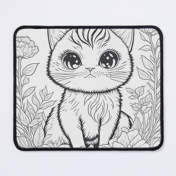 Item preview, Elegant Feline - Minimalist Ink Drawing of a Cute Cat designed and sold by mdhanim.