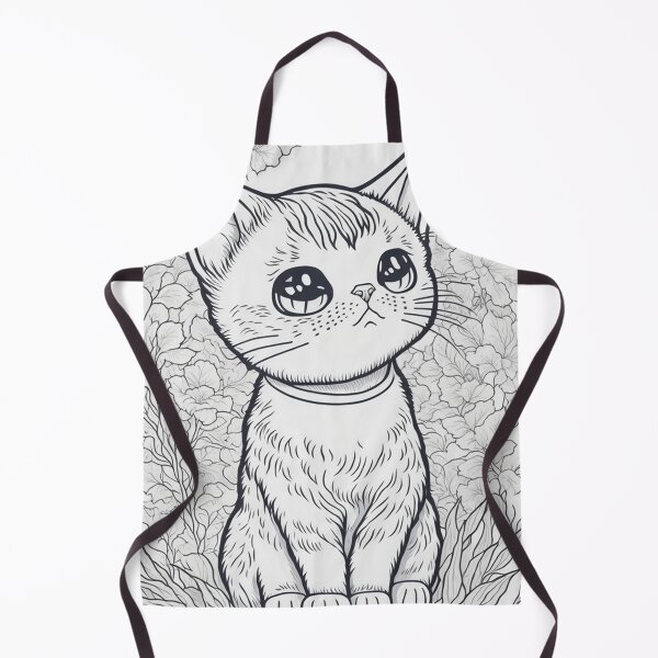 Item preview, Feline Simplicity - Ink Sketch of a Cute and Playful Cat designed and sold by mdhanim.