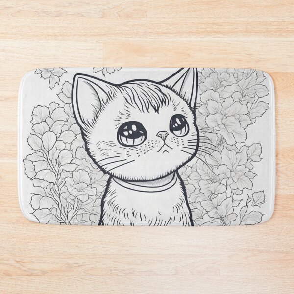 Item preview, Feline Simplicity - Ink Sketch of a Cute and Playful Cat designed and sold by mdhanim.