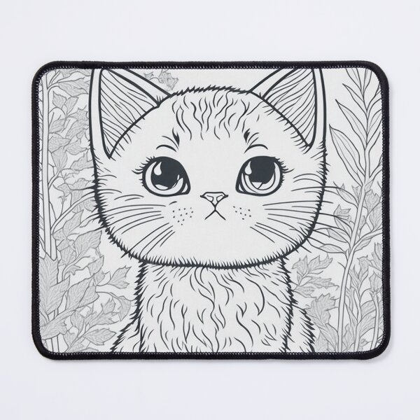 Item preview, Fine Ink Strokes - Clean Line Art Depicting a Cute Cat designed and sold by mdhanim.