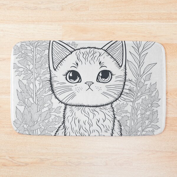 Item preview, Fine Ink Strokes - Clean Line Art Depicting a Cute Cat designed and sold by mdhanim.